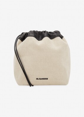 질샌더 여성 캔버스 네추럴/블랙 숄더백 J06WG0001 P4919 001