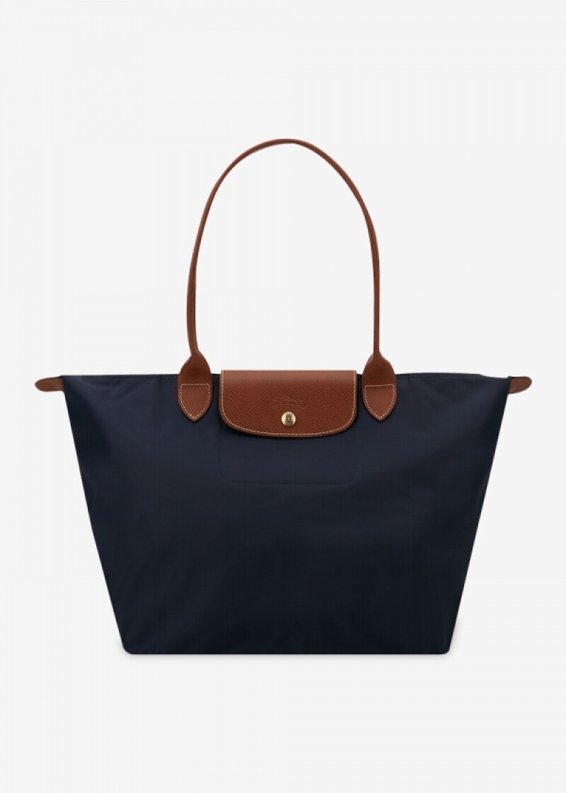 롱샴 여성 르 플리아쥬 네이비 숄더백 1899 089 P68