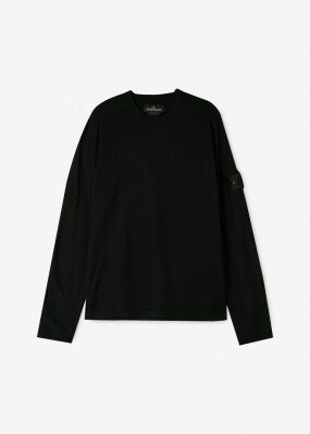 스톤아일랜드 남성 와펜 패치 쉐도우 블랙 니트 77195061S V0029