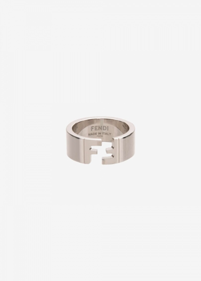 펜디 남성 FF 실버 반지 7AJ193 B08 F0TH0