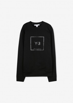 Y-3 남성 스퀘어 로고 블랙 맨투맨 GV6057 BLACK