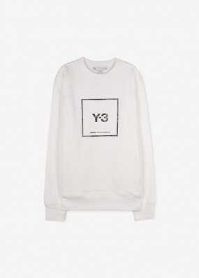 Y-3 남성 스퀘어 로고 화이트 맨투맨 GV6058 WHITE