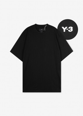 Y-3 남성 로고 패치 블랙 반팔티 H44798 BLACK