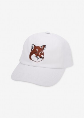 메종키츠네 공용 빅 폭스헤드 화이트 볼캡 HU06118WW0007 WH