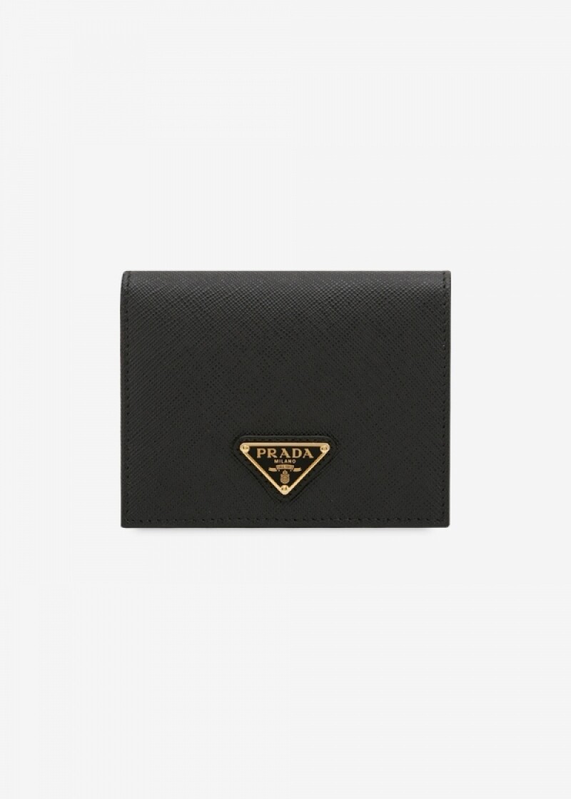 프라다 여성 삼각로고 사피아노 블랙 반지갑 1MV204 QHH F0002