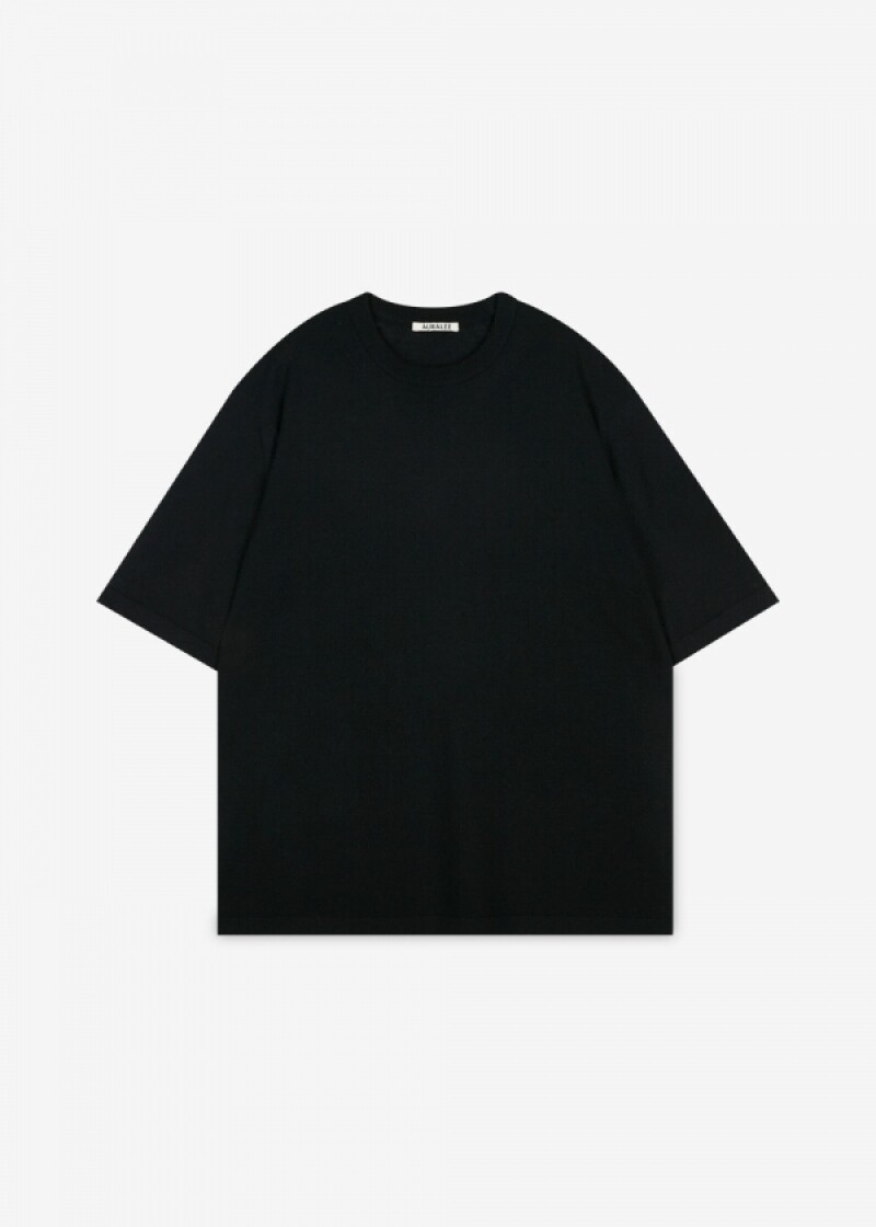 오라리 남성 트위스트 블랙 반팔티 A23ST02CT BLACK