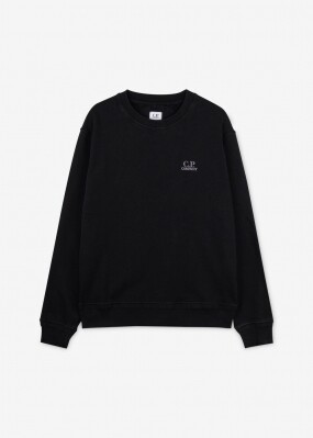 CP컴퍼니 남성 로고 자수 블랙 맨투맨 14CMSS136B 005398G 999