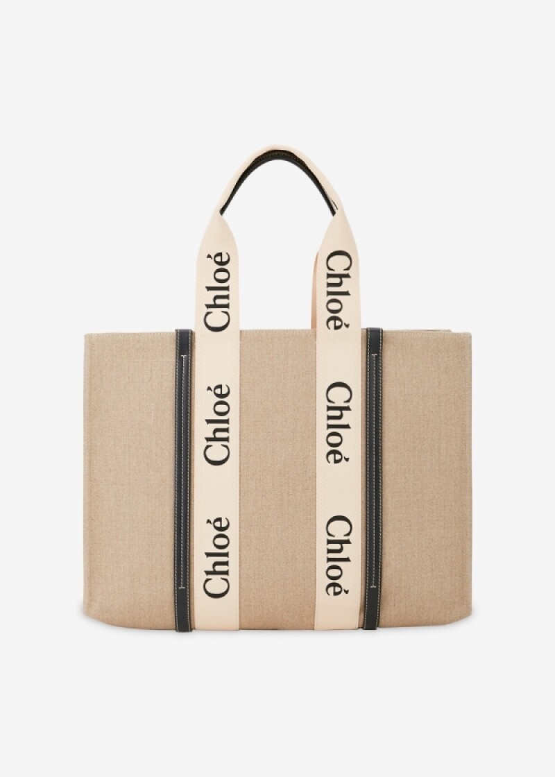끌로에 여성 우디 베이지/블루 토트백 CHC22AS382I26 91J