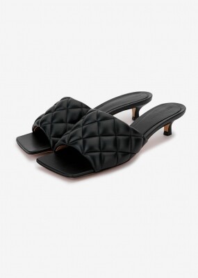 보테가베네타 여성 패디드 블랙 샌들 729764 VBRR0 1000