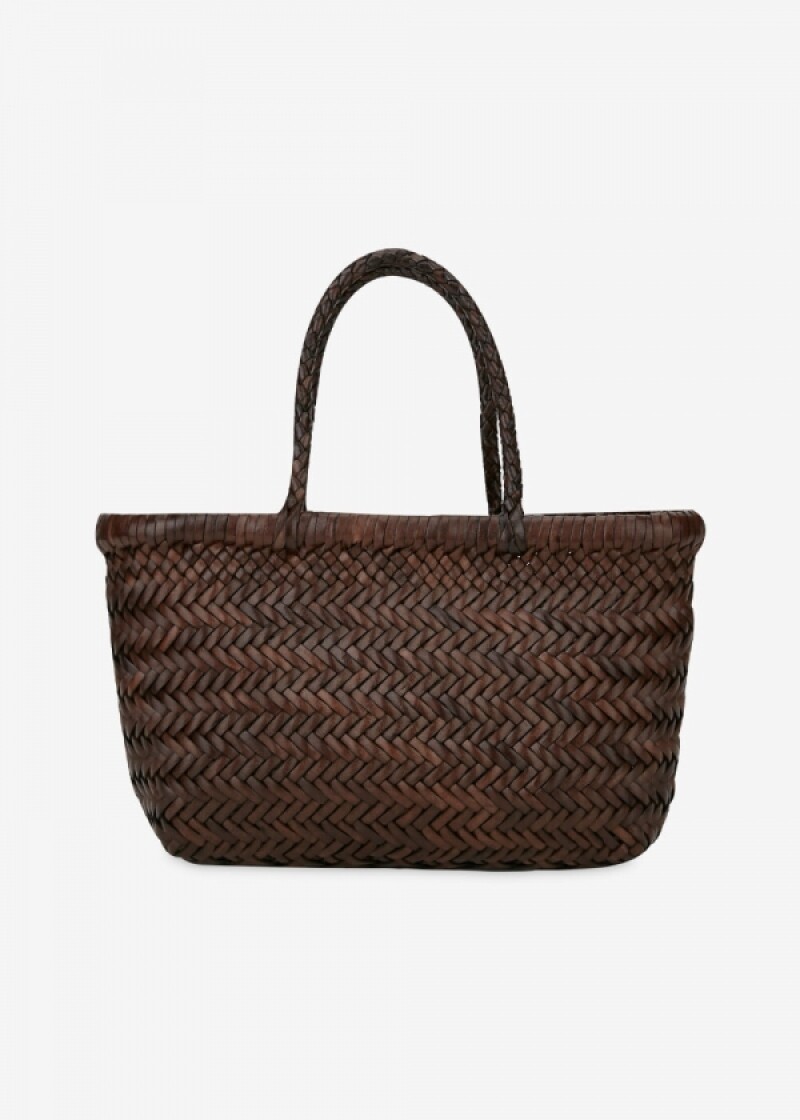 드래곤디퓨전 여성 플랫 고라 다크브라운 토트백 8809 DARK BROWN