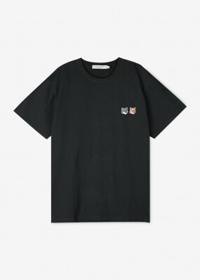 메종키츠네 공용 더블 폭스 헤드 앤트러사이트 반팔티 BU00103KJ0008 AN