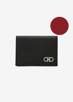 페라가모 남성 간치니 블랙/레드 카드지갑 66A062 685948