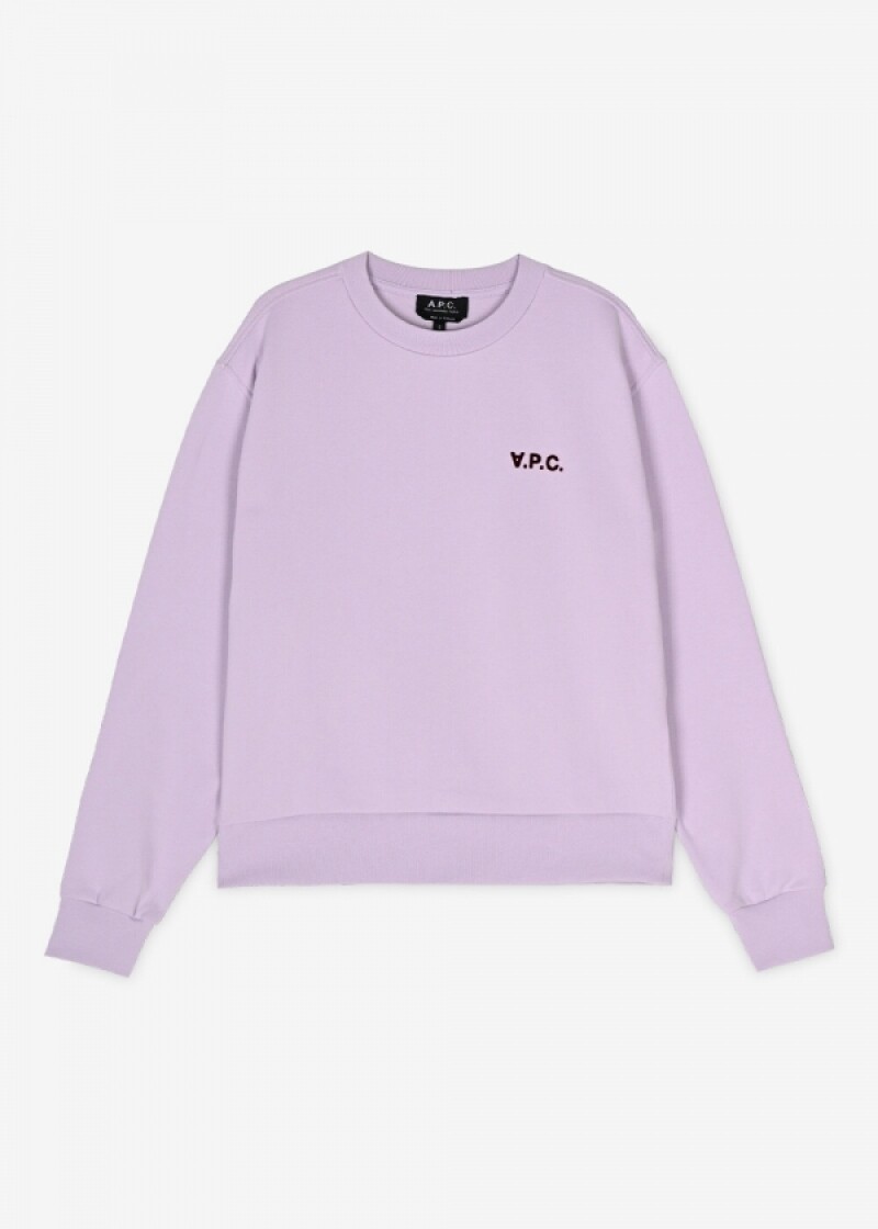 아페쎄 여성 VPC 로고 라일락 맨투맨 COFDX F27789 HAD