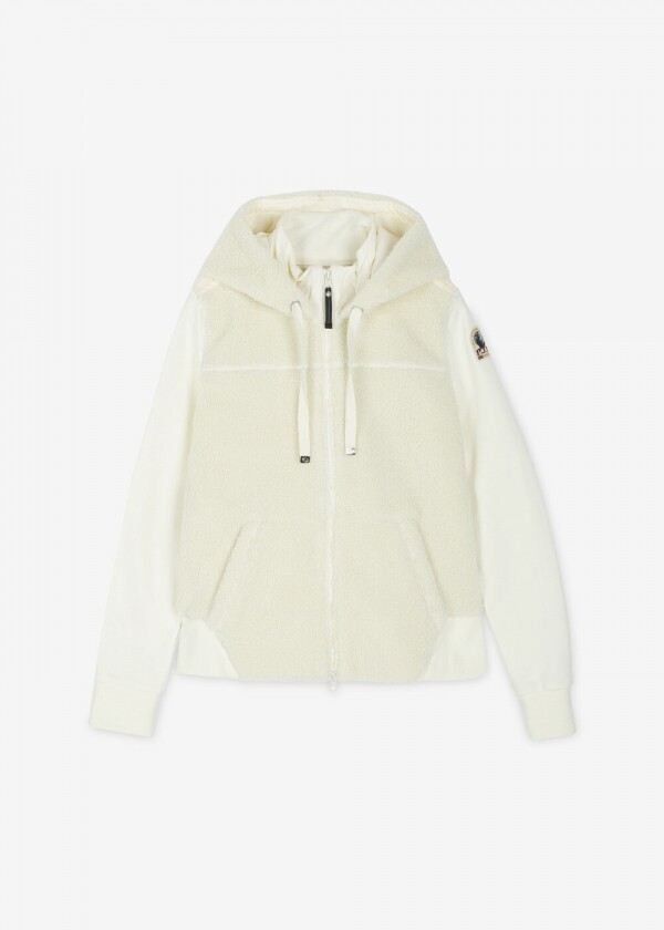 꼬르소밀라노,파라점퍼스 여성 로고 패치 화이트 후드집업 PWFLPF33 748