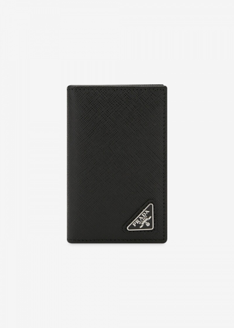 프라다 남성 사피아노 삼각로고 블랙 카드지갑 2MC101 QHH F0002