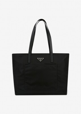 프라다 여성 삼각로고 리나일론 블랙 토트백 1BG052 R064 F0002