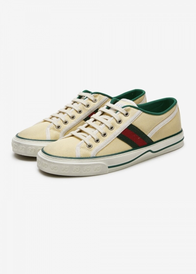 구찌 남성 테니스 1977 아이보리 스니커즈 606111 GZO30 9361