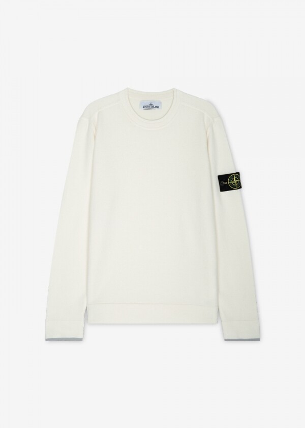 꼬르소밀라노,스톤아일랜드 남성 와펜 패치 화이트 니트 7915526A1 V0099