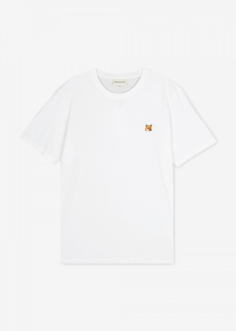 메종키츠네 남성 폭스 헤드 화이트 반팔티 LM00104KJ0008 WH