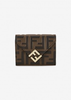 펜디 여성 FF 다이아몬드 브라운 반지갑 8M0480 ADYM F13VK