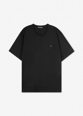 아크네 남성 페이스 로고 블랙 반팔티 25E173 900/CL0205 900