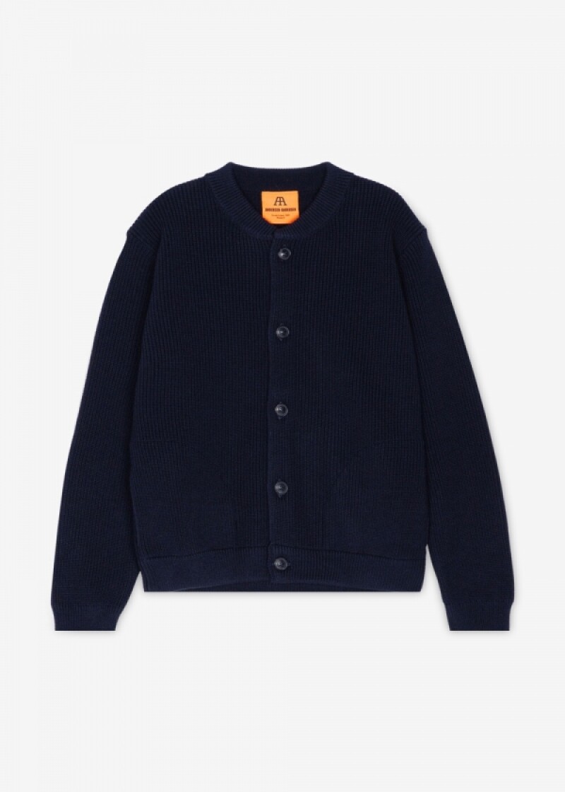 안데르센 안데르센 공용 스키퍼 네이비블루 가디건 SKIPPER JACKET NAVY BLUE
