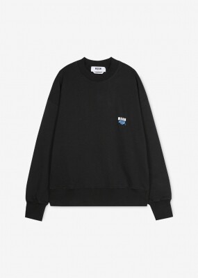 MSGM 남성 크루넥 블랙 맨투맨 3040MM180 217099 99