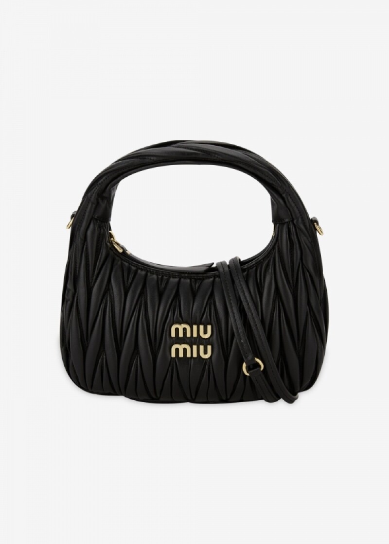 미우미우 여성 마테라쎄 나파 블랙 숄더백 5BC125 AN88 F0002