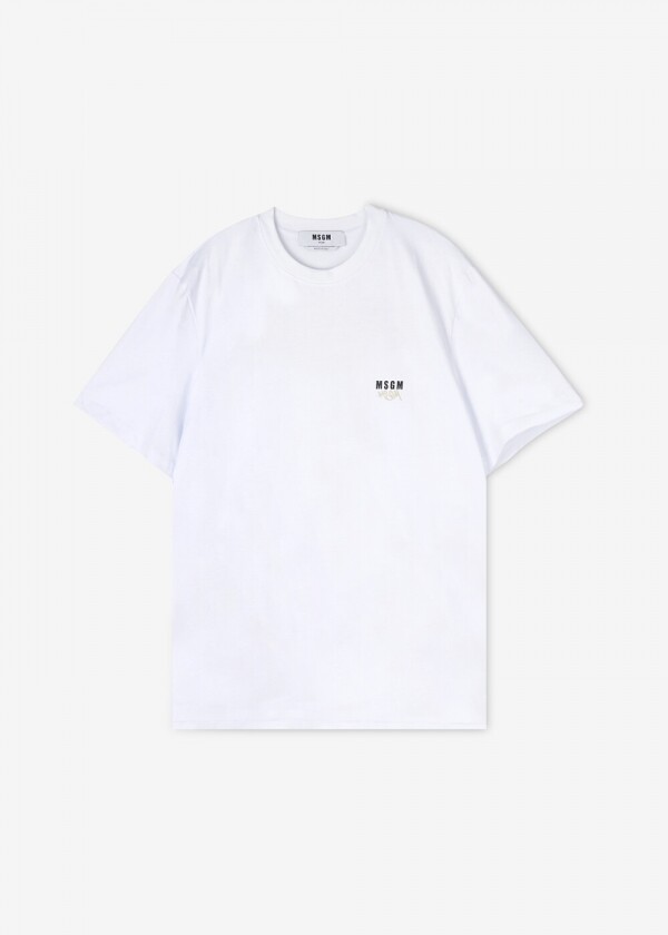 꼬르소밀라노,MSGM 남성 크루넥 화이트 반팔티 3040MM163 217098 01