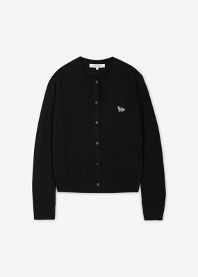 메종키츠네 여성 베이비 폭스 블랙 가디건 MW00507KT1036 BK