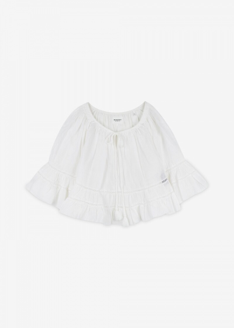 이자벨마랑 여성 에뚜왈 화이트 블라우스 HT0040FA A1J55E 20WH