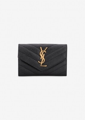 생로랑 여성 마틀라쎄 모노그램 블랙 카드지갑 414404 BOW01 1000