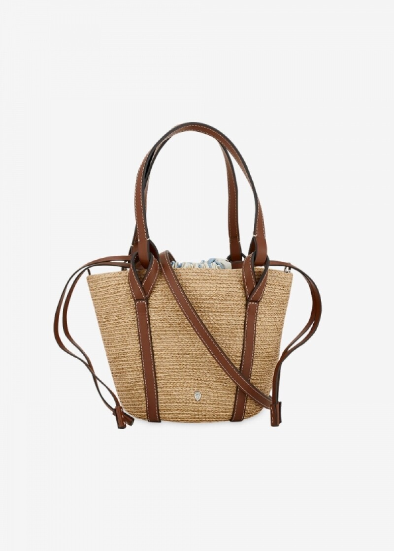 헬렌카민스키 여성 비소 미니 바스켓 내추럴 토트백 BAG51998 NATURAL/CUOIO