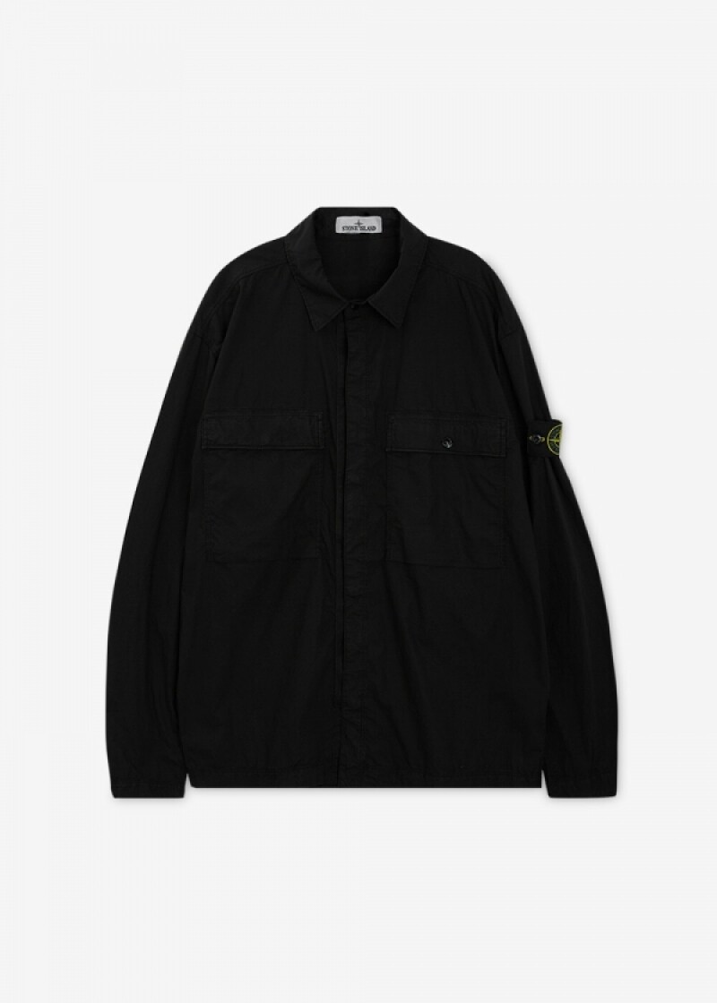 스톤아일랜드 남성 파라슈트 오버셔츠 블랙 자켓 K1S151200015 S0003 V0029