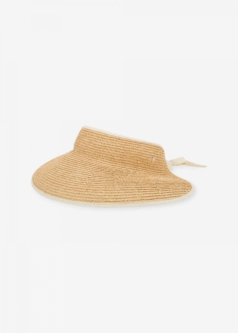 헬렌카민스키 여성 로고 미타 네추럴/샌드 바이저햇 HAT50220 Natural/Sand