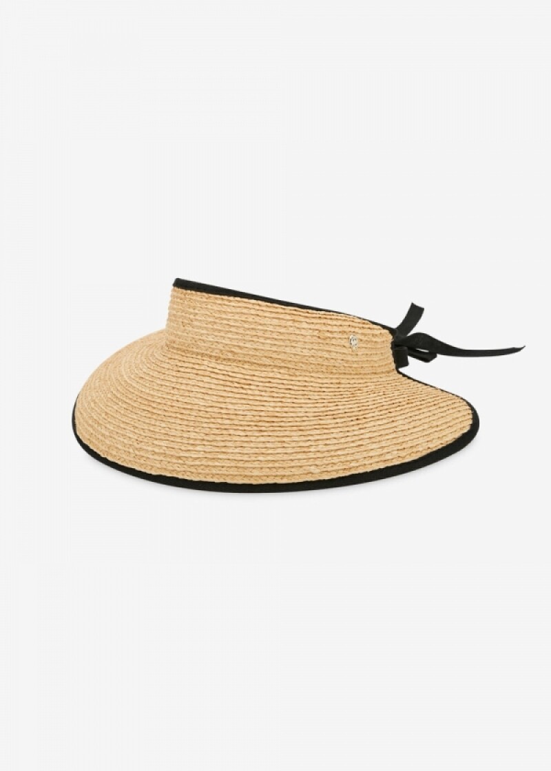 헬렌카민스키 여성 미타 네추럴/미드나잇 바이저햇 HAT50220 Natural/Midnight