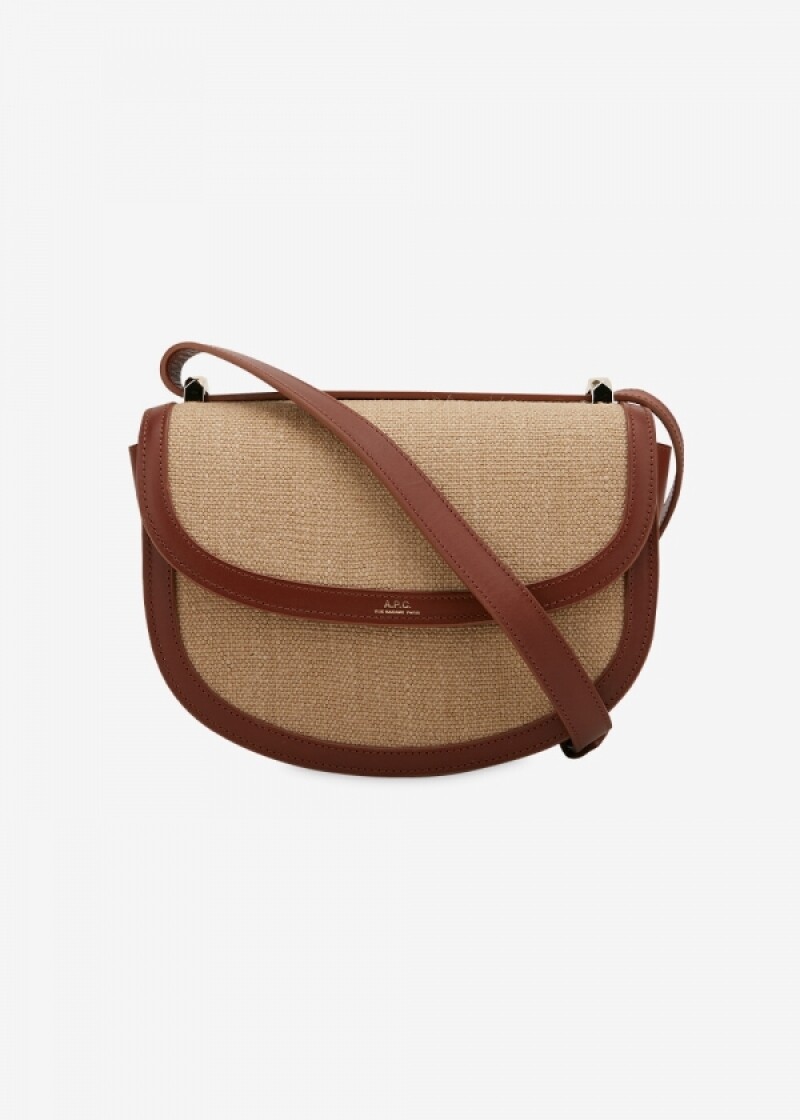 스크래치_아페쎄 여성 로고 캔버스 레더 브라운 숄더백 JUAAB F61161 CAD(182547)