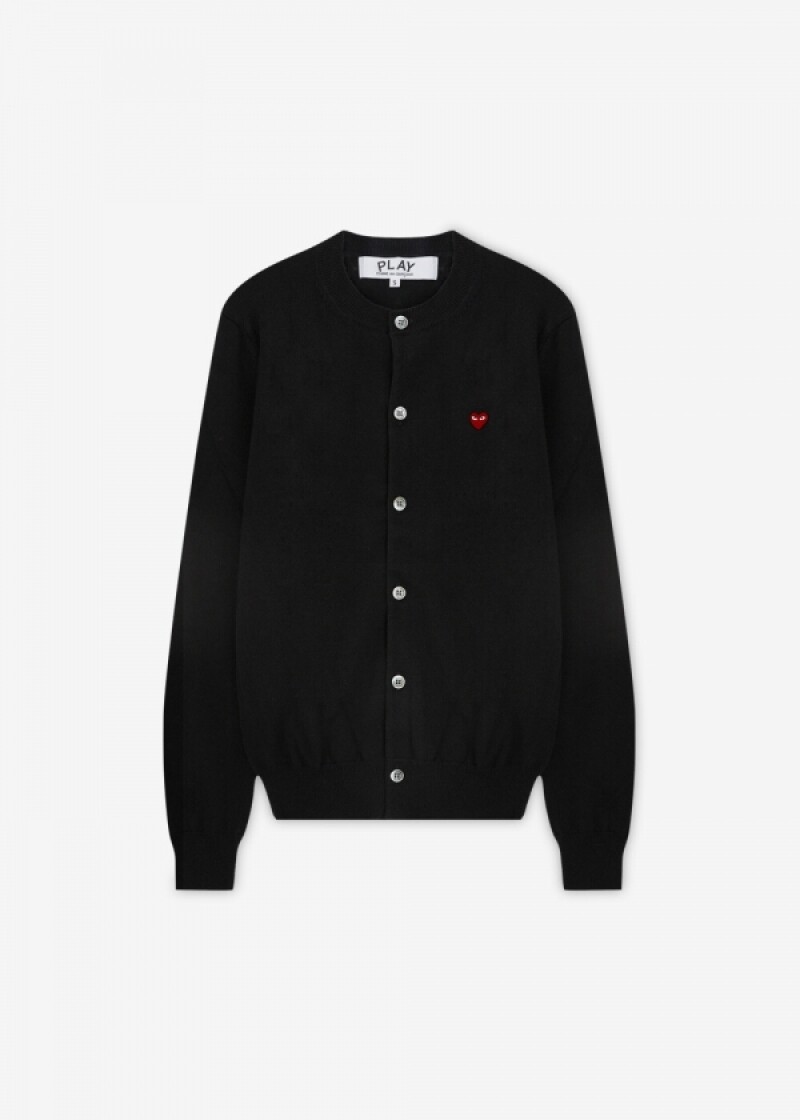 꼼데가르송 여성 하트 와펜 블랙 가디건 AX N079 051 1