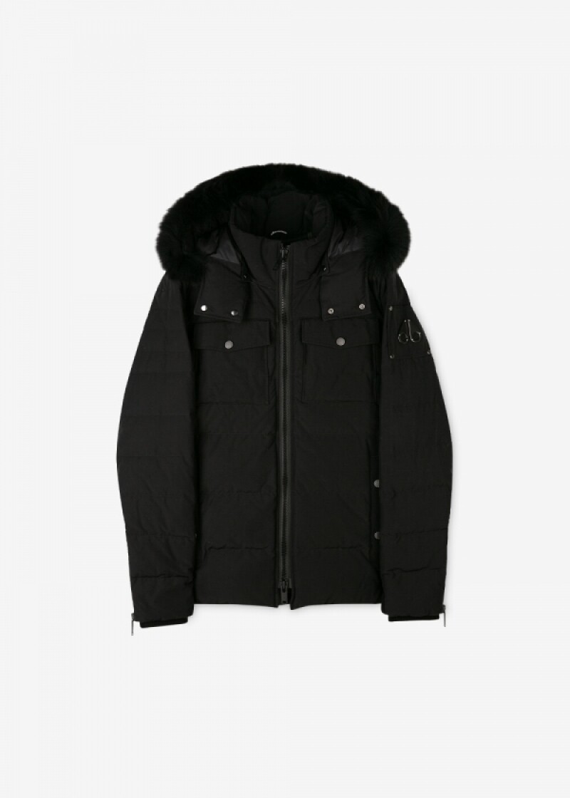 스크래치_무스너클 남성 로고 브록톤 블랙 패딩 M30MJ176 291(104889)