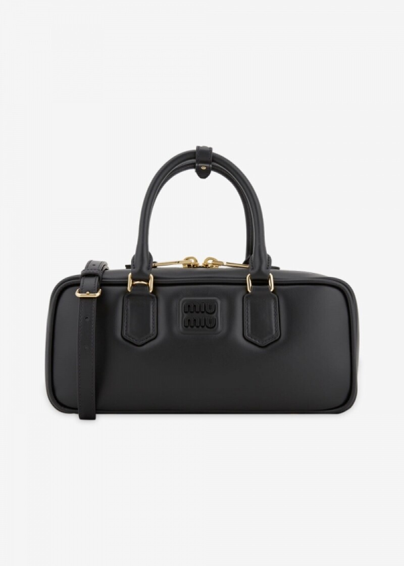 미우미우 여성 아르카디 블랙 토트백 5BB148 ACR3 F0002