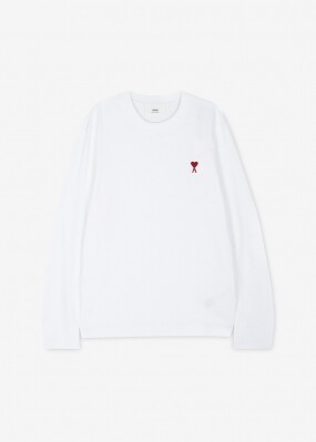 스크래치_아미 남성 하트 로고 블랑 긴팔티 UTS205 726 100(184696)