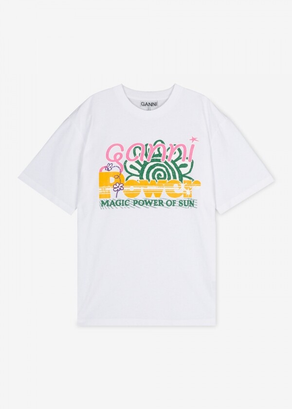 꼬르소밀라노,스크래치_가니 여성 그래픽 로고 브라이트 화이트 반팔티 T3790 151(184695)