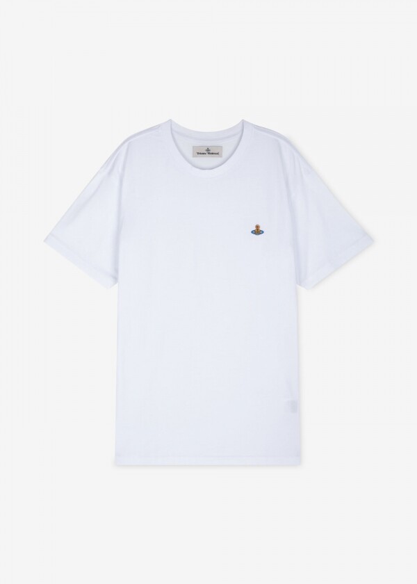 꼬르소밀라노,스크래치_비비안웨스트우드 공용 로고 자수 화이트 반팔티 3G010013 J001M A401(184538)