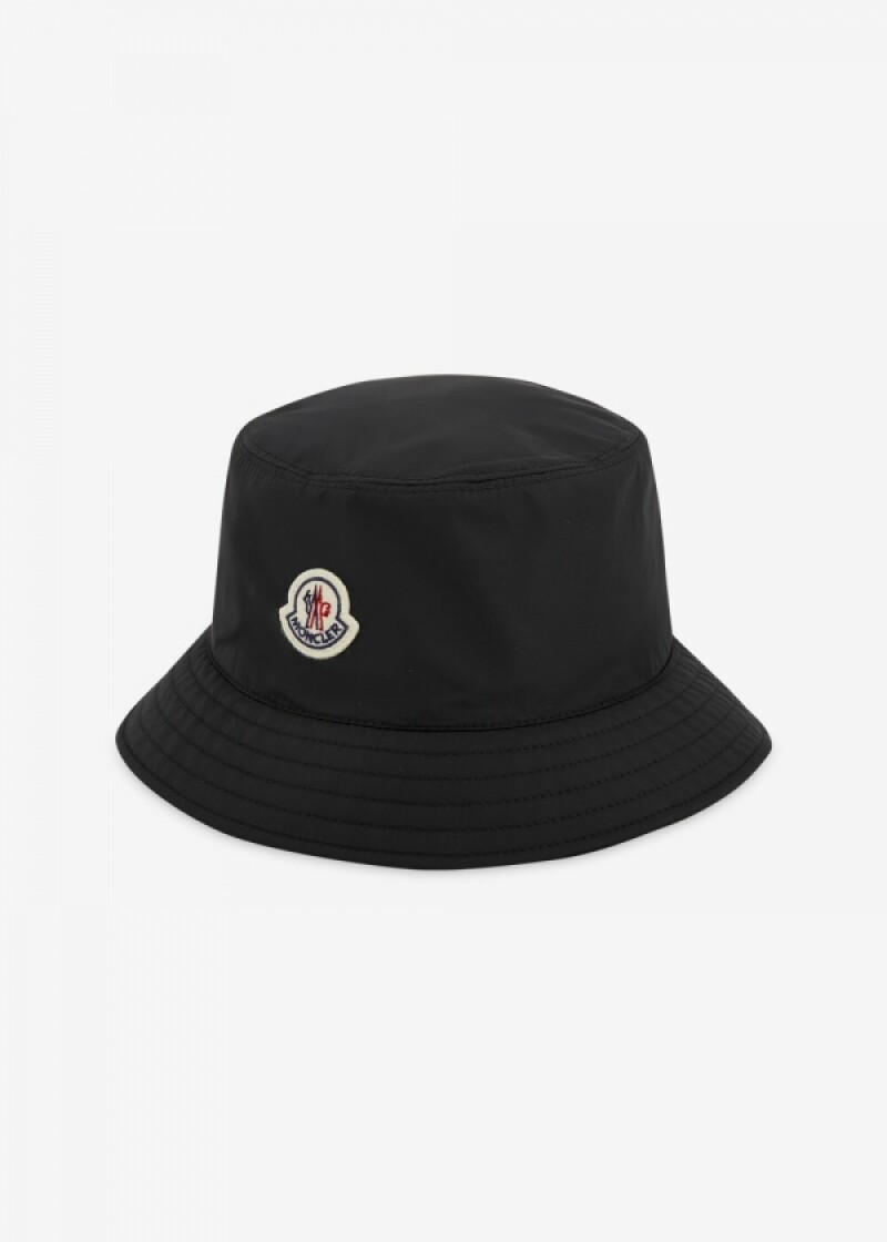 몽클레어 남성 로고 패치 블랙 버킷햇 3B00063 68352 999