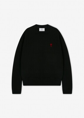 아미 남성 하트 로고 느와르 맨투맨 BFUSW005 747 001