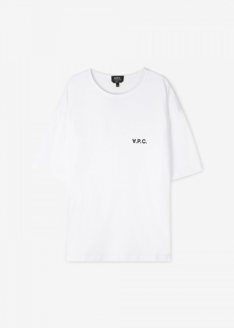 스크래치_아페쎄 남성 제레미 VPC 로고 화이트 반팔티 COFDW H26194 AAB(185700)