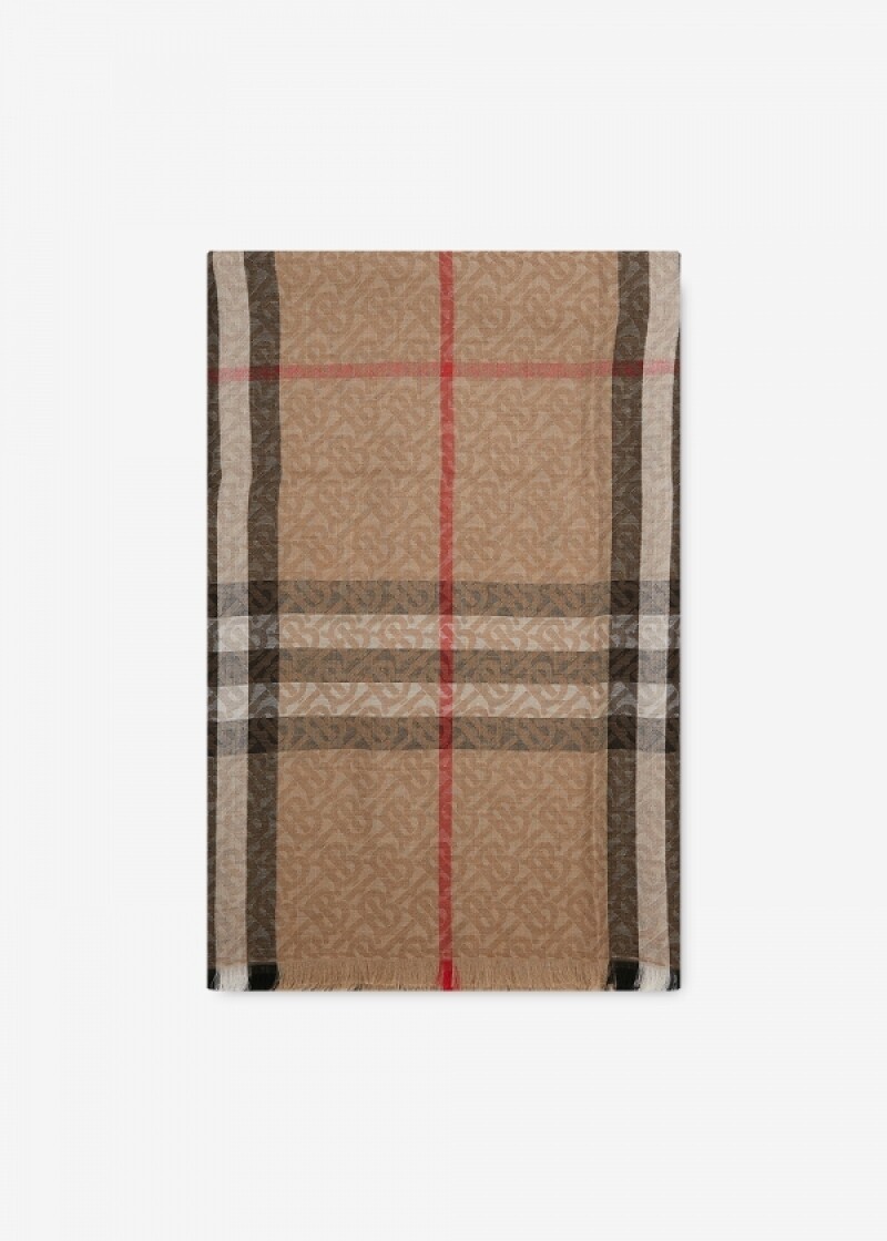 스크래치_버버리 공용 빈티지 체크 아카이브 베이지 스카프 8055872(185694)