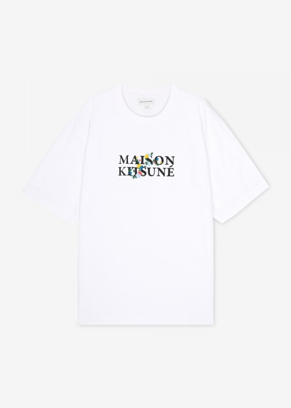 꼬르소밀라노,스크래치_메종키츠네 남성 로고 프린트 화이트 반팔티 LM00115KJ0119 WH(185505)