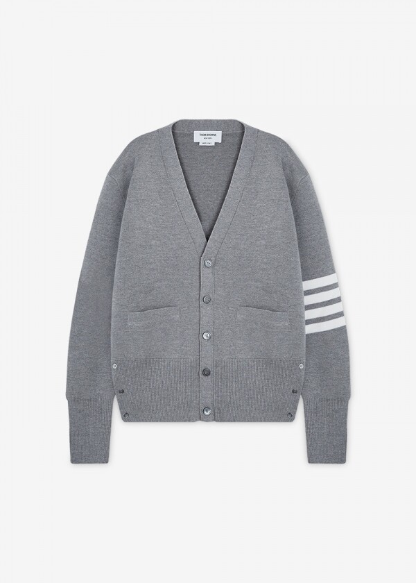 꼬르소밀라노,톰브라운 남성 사선 완장 라이트 그레이 가디건 MKC160A 00014 055