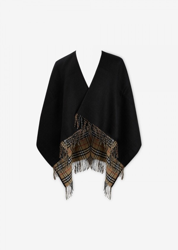 꼬르소밀라노,버버리 여성 체크 리버시블 블랙 케이프 8077897